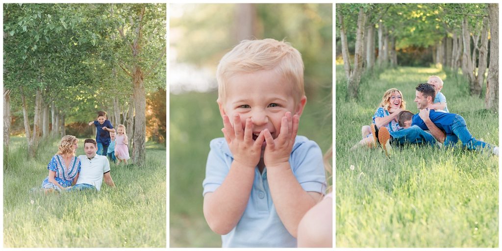 Oliphant family sunset portrait session in Townsend, Delaware by Delaware Family Photographer Christopher Ginn Photography.