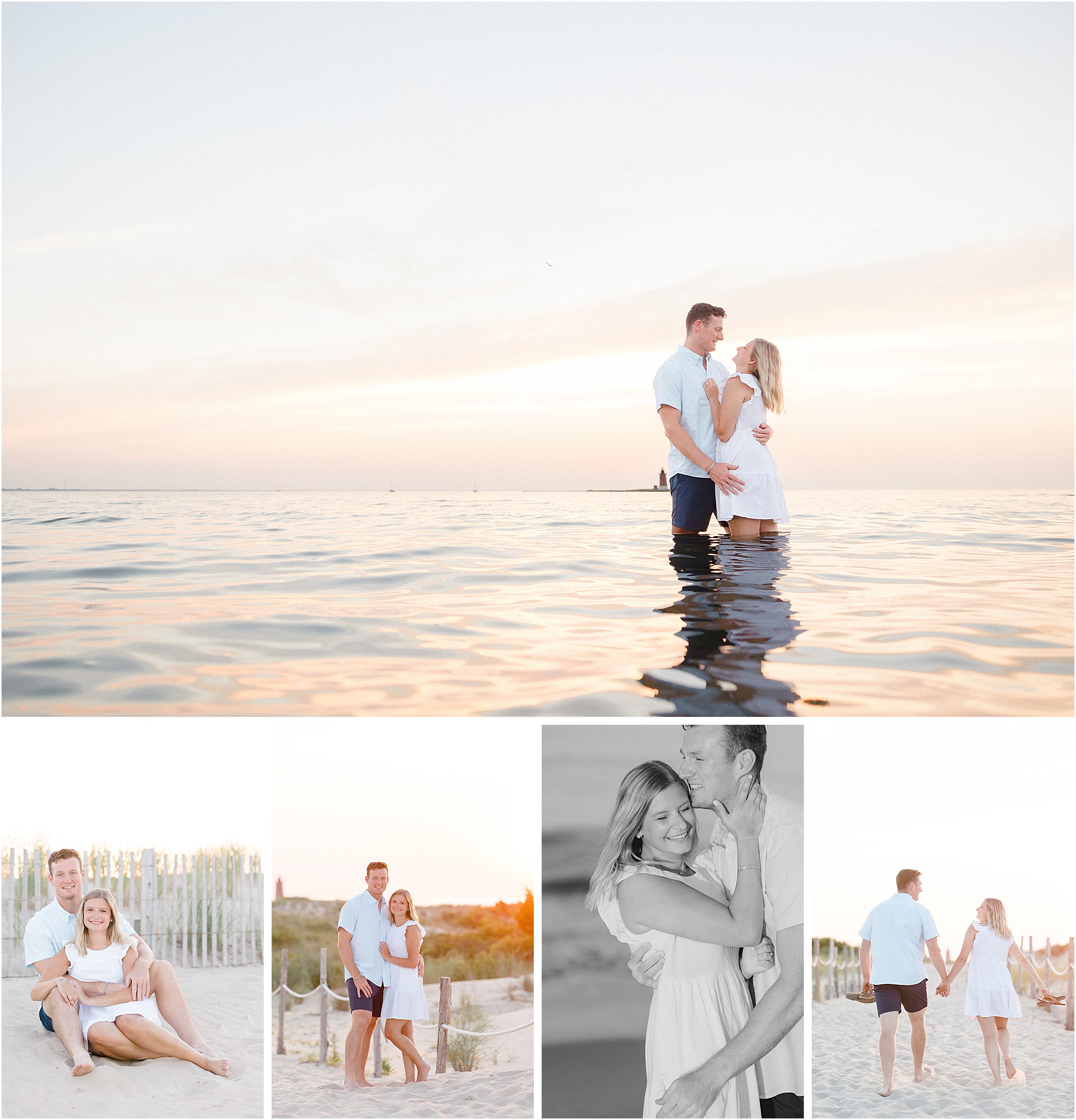 Blog cover image for Kelci and Collin's sunset beach engagement session
