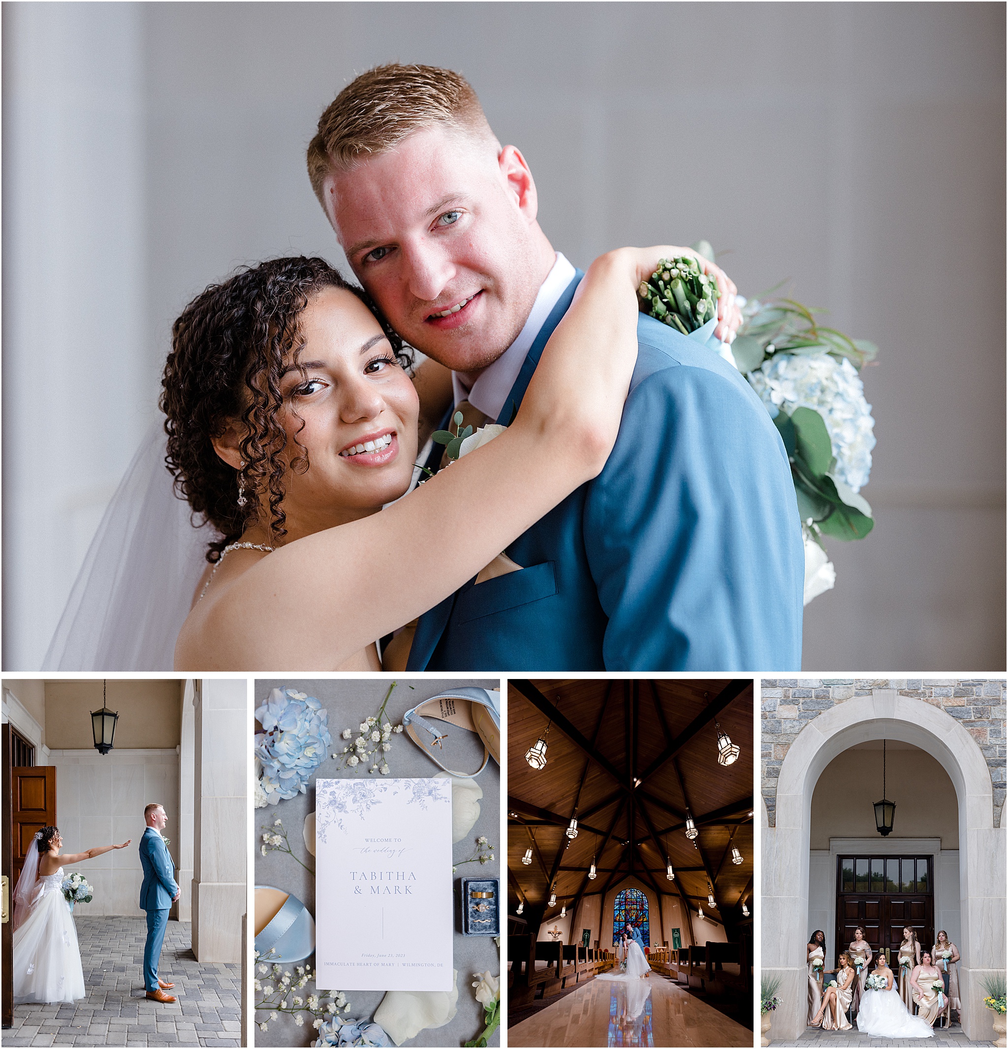 Tabitha + Mark | Wedding at Immaculate Heart of Mary in Wilmington, DE on June 23, 2023 with reception at The Waterfall Banquet in Claymont, DE. Photo by Christopher Ginn Studios